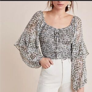 Misa Los Angeles Helaine Floral Crop Top